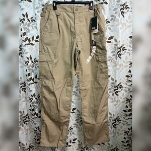 5.11 Tactical Series Cargo Pants Mens 34x33 Beige Tactile Pro Ripstop Workwear